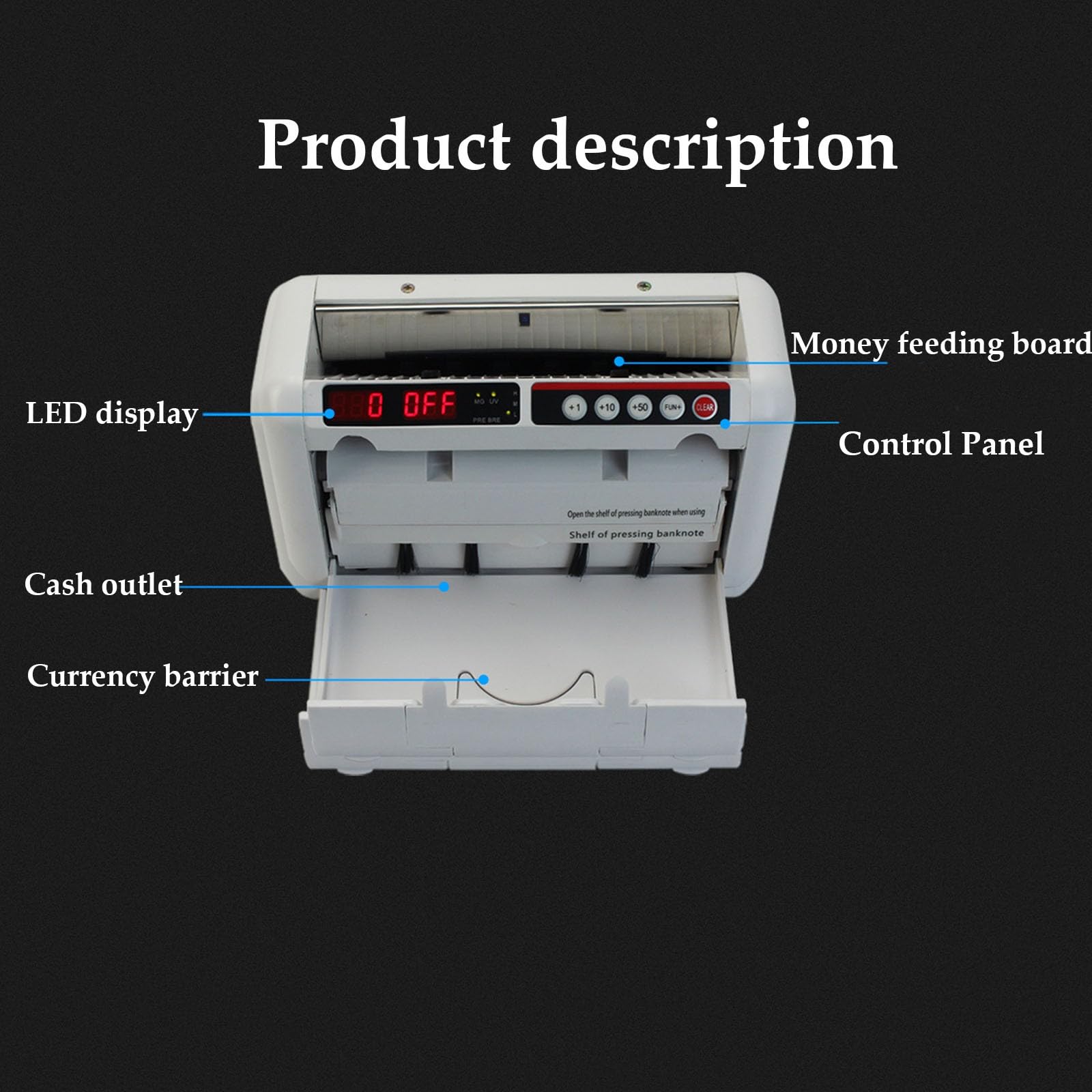 Amazon.co.jp: ポータブルマネーカウンター、多通貨紙幣紙幣検出器